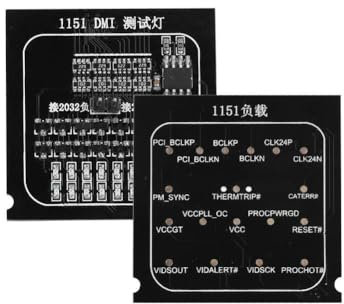 Denash Motherboard Tester, 2 in 1 LGA 1151 Motherboard Testkarte mit LED-Anzeige fr Intel Core i7-6700K, i7-7700K, i7-8700K, ATX Mainboards, Schwarz, 38mm x 38mm x 3mm