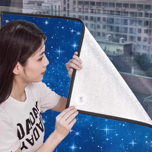 Pellicola Per Finestre Oscurante Totale Antiriflesso Pellicola Per Finestre In Foglio Di Alluminio Controllo Del Calore Con Ventose Per Finestre In Vetro(40x100cm)