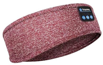 ePalZoneXP Wireless Bluetooth 5.0 Headphone Music Eye Mask Stereo Headphones Earphone Music Headband Sleep Headphones for Side Sleepers Sports Headphone Outdoor UK (RED)