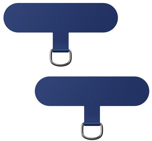 caslord 2 Stück Universelles Handy Lanyard Patch Pad, Verwandelt Deine Hülle in eine Handyband, Ultra-dünnes TPU-Plättchen passend für alle Standard Handyhülle - Blau