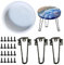 Attuslla Moldes Resina Epoxi Grandes Redondo, 25,4 cm Kit de Moldes de Resina de Silicona Grandes Redondos con Pata de Horquilla de 3 Piezas para Mesa, Bandeja Grande, Decoración Del Hogar