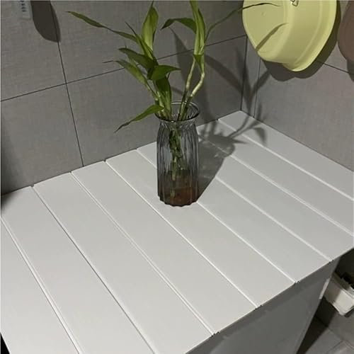 Suixtil Staubdichte Badewannenabdeckung, Faltbarer Badewannen-Caddy mit Rollverschluss, Isolierte Abdeckung Badewannenständer, Dick, Weiß(70x160x0.6cm)