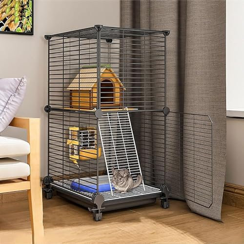 Katzengehege, Katzenkäfig für den Innenbereich, Frettchenkäfig, Chinchillakäfig, Kleintierkäfige, Katzenhaus, DIY-Laufstall für Haustiere, Haustierkäfige für den Innenbereich für Frettchen, Kätzchen,
