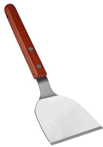 Pfannkuchenflipper und Grillschaber-Set, Edelstahlschaber, sichere Kochspatel für Grillplatten, ideal zum Wenden von Pfannkuchen, Schaben von Kochgeschirr und vielseitige Kochaufgaben