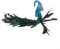 Künstliche Pfauenfeder Ornament 45,7 cm Weihnachtsbaum Dekoration Glitzer Vogel mit Clip für Zuhause Festliche Hochzeit Dekor Blau
