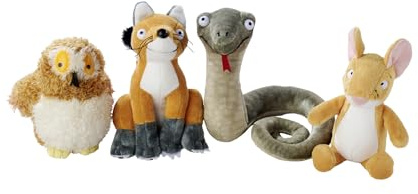 Simba 109293107 - Gruffalo Plüschtiere - Die Charaktere von Gruffalo als Kuscheltiere, Wählen Sie zwischen Fuchs, Schlange, Eule und Maus, 18 cm, Ab 0 Monaten, Zufällige Auswahl, 1 Stück