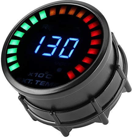 Digitales EGT -Messgerät, 2 Zoll 52 Mm Abgas -Temperatur -LED mit Farbanzeige für 12 -Volt -Benzinfahrzeug, ABS -Material, Einfach zu Bedienen
