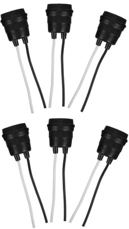 6 Stück Lampenfassung E27 Hitzebeständig, mit Kabel