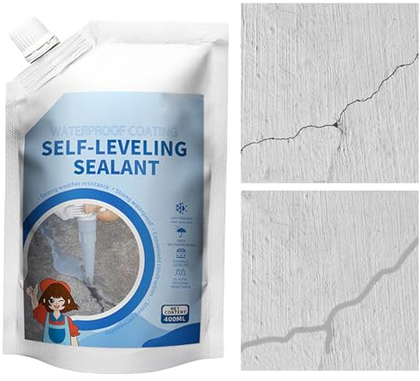 Calk Ciment - Remplissage de trous de lacunes autonivelants | Scellant de ciment pénétrant étanche d'étanchéité de 400 ml pour piscine de paon