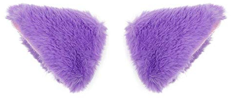Haarspangen mit Katzenohren, 1 Paar Katzenohr Haarklammer, Haarspangen für Mädchen, Plüsch Katzenohr Haarnadel, katzenohren Haarreif, Cosplay Requisiten Haarnadel, für Mädchen und Damen (D, Violett)