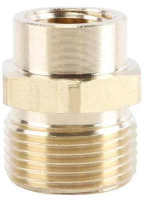 Durlo Adattatore per tubo flessibile filettato femmina M14 in ottone a maschio M22 per idropulitrice ad alta pressione