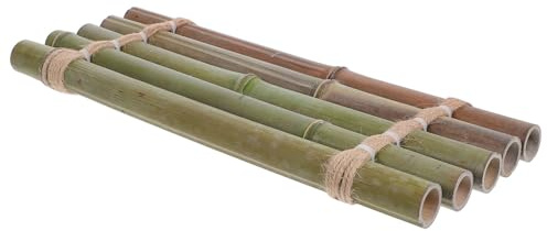 HANABASS Planche en Bambou 35 Cm pour Aquarium, Radeau Décoratif Naturel, Décoration Artisanale en Bambou pour Aquarium, Support de Fontaine et Décor Miniature, Accessoire Solide pour Déco