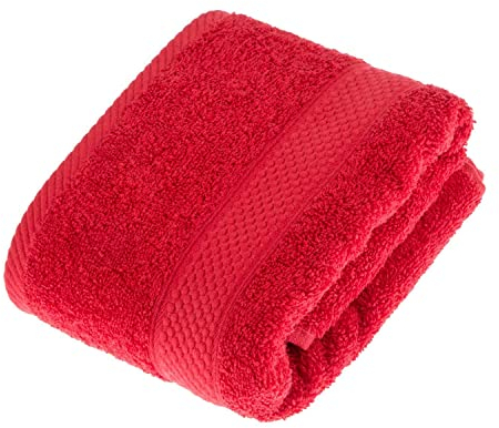 Homescapes Flauschiges Premium Frottee Handtuch ca. 50 x 90 cm aus 100% Reiner Baumwolle, rot