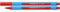 Schneider Schreibgeräte Kugelschreiber Slider Edge, Kappenmodell, F, rot, Schaftfarbe: cyan-rot, 10-er Pack