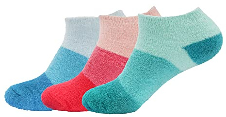 BambooMN Women's Super Aloe Infused Fuzzy Nylon Socks
