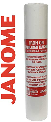 GENUINE JANOME EMBROIDERY BACKING IRON ON ROLL STABILISER 10m x 35cm TEAR AWAY
