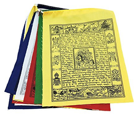 Hände von Tibet tibetischen Gebetsfahnen Wind Pferd Acht verheißungsvollen Symbole Set von 10