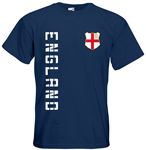 England T-Shirt Trikot Basic EM-2021 Navyblau L