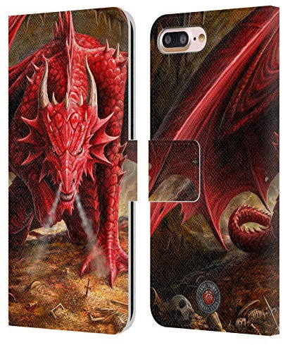 Head Case Designs Officially Licensed Anne Stokes Lair Dragons Leather Book Wallet Case Cover Compatible With Apple iPhone 7 Plus/iPhone 8 Plus