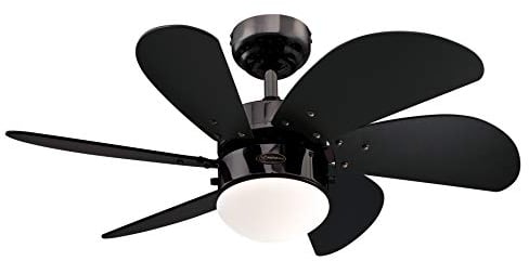 Westinghouse Lighting Turbo Swirl Indoor Ceiling Fan, 50 W, Gun Metal Finish with Black Blades