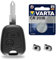 Boitier Télécommande Coque Plip Clé Peugeot 106 206 306 107 207 ✚ Pile CR2016 VARTA