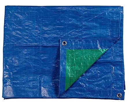 EDM 74994 Doppelseitige Markise mit Metallösen, Blau/Grün, 5 x 8 m