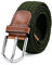 Stoffgürtel Stretchgürtel geflochten und elastisch Gürtel für Damen und Herren Länge 100 cm bis 130 cm olive