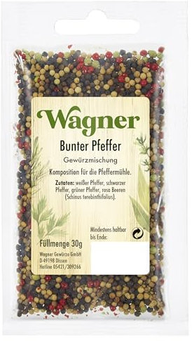 Wagner Gewürze Bunter Pfeffer ganz Gewürzmischung (1 x 30 g)