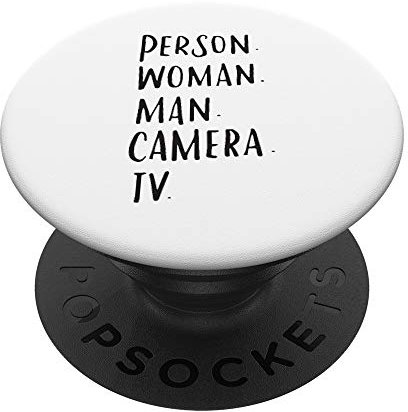Person Frau Mann Kamera TV Demenz Test Politische Geschenke - PopSockets Ausziehbarer Sockel und Griff für Smartphones und Tablets