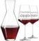 polar-effekt, Leonardo - Set di 3 bicchieri da vino rosso e decanter in vetro personalizzati con incisione, bicchiere da vino 460 ml, motivo Vite