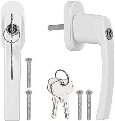 Neoteck Manilla para Ventana 2Pcs 35mm Manija de Ventana de Seguridad con Llave UPVC Mango de Ventana de Aluminio para Bebés Niños