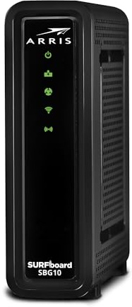 ARRIS (SBG10-RB) - Modem Router Combo - DOCSIS 3.0 16 x 4 Gigabit & AC1600 WiFi, [Check with your provider for compatibility]400 Mbps Max Internet Speeds - Renewed