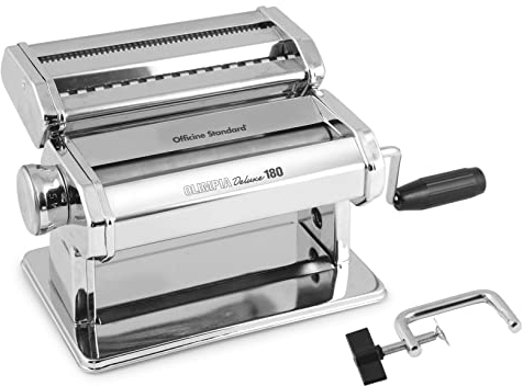 Officine Standard 8410600 - Máquina de pasta manual de lujo, con trafila, 180 mm, acero inoxidable