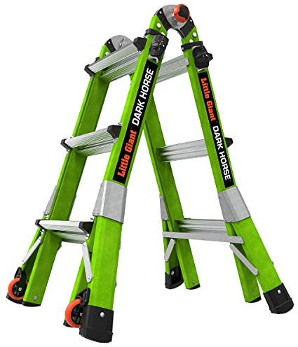 Little Giant Ladder Systems Dark Horse 2.0, M13, 13ft, Multi-Position Ladder, Fiberglass, Type 1A, 300 lbs Weight Rating, (16113-001)