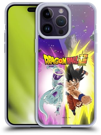 Head Case Designs Officially Licensed Dragon Ball Super Frieza And Goku Universe Survival Arc Gel Case [Military Grade Protection] Compatible with Apple iPhone 14 Pro Max and Compatible with MagSafe