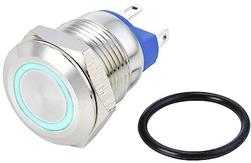 TRU COMPONENTS TC-10090904 GQ12-AF-10E/J/B/24V/S Vandalismusgeschützter Druckschalter 48 V/DC 2 A 1 x Aus/(Ein) tastend