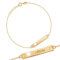Sakrami Kids Collection Pulsera de Oro con Placa de Corazón y Nombre + Caja de Regalo Personalizada - Pulsera para Nacimiento Comunión o Bautizo