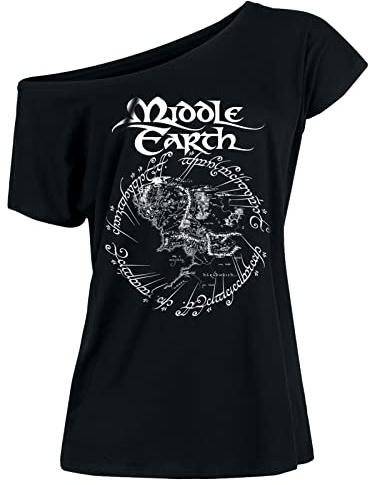 Lord of The Rings Middle Earth Damen Loose-Shirt schwarz, Größe:L
