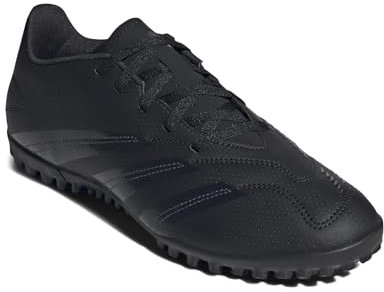 adidas Unisex 24 Club Turf Sneaker, Black/Carbon/Black, 7.5 Women/6.5 Men