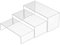 Sezanrpt Clear Riser Regal 3pcs, Desktop rechteckige Acryl Display Regale Organizer, Acryl Ständer für Figur, Parfüms, Taschen, Schuhe, Gläser, Spielzeug, Sammelobjekte - 20.3x21.6x22.8CM