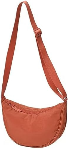 YXQSED Borsa a tracolla in Nylon a Mezzaluna per Donna e Uomo, Piccola Borsa a Tracolla Leggera da Viaggio