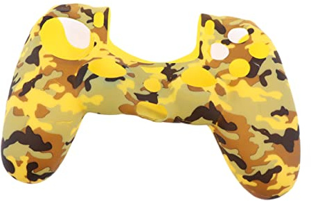 SHOWERORO Coque Silicone Pour Manette Jaune Camouflage Accessoires De Contrôleur Protection Rayures Et Saleté