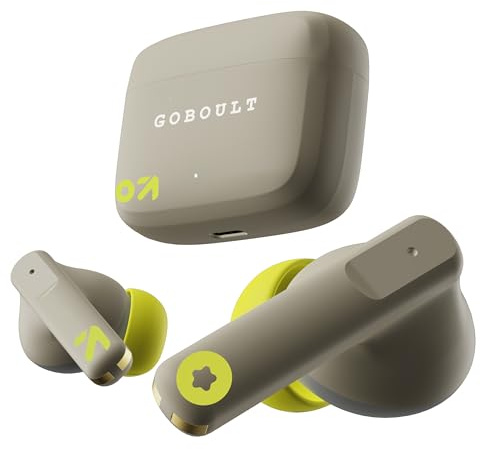 Boult Z60 Truly Wireless in Ear Earbuds with 60H Playtime, Zen™ ENC Mic, 50ms Low Latency, 13mm Bass Drivers, Type-C Fast Charging, Made in India, BT V5.3, Touch Control, IPX5 Ear Buds (Spring Green)