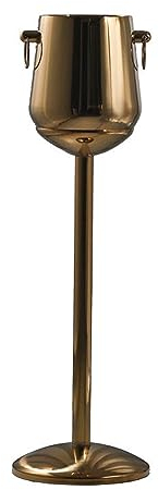 YIORYO Ice Bucket with Stand Stainless Steel Standing Ice Bucket Ice Cube Container, Wine Bucket on Stand Gold Champagne Ice Bucket for Wine Beer KTV Club Bar BBQ Party Wedding (Size : A)
