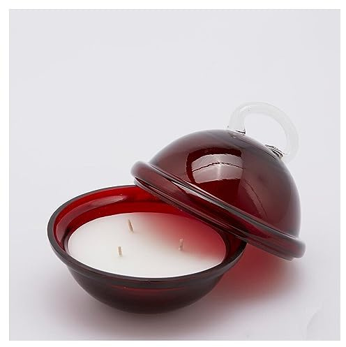 EDG Enzo De Gasperi Weihnachtsduftkerzenrassel im Glas, Oud-Duft D19 cm 2 Varianten (1Stk) ROSSO