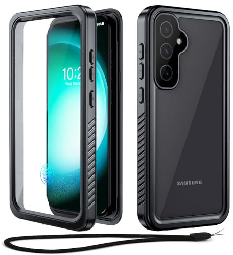 Beeasy Funda para Samsung Galaxy S23 FE, IP68 Impermeable Resistente Antigolpes Militar Carcasa, 360° Protección Sumergible Bajo el Agua con Protector de Pantalla Incorporado, Negro