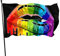 Haus Hof Flagge 90X150cm Abstrakte Lippen Flagge Wetterfeste Fahne Robuste Garten Fahnen Für Veranda Hof Feiern