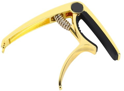 VBESTLIFE Gitarren-Kapodaster, Kapodaster für Akustische, Elektrische Ukulele, Bass, E-Gitarre, Gold, Metall, Gummi