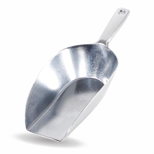Kerafactum Teeschaufel handliche Schippe handliche Mehlschaufel Sackschaufel kleine Futterschaufel Sack Futter Mehl Zucker Tee Schaufel Schütte nicht rostend 145 mm glänzende Ausführung 30 ml