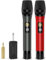 DigitConvert Kabelloses Mikrofon,UHF Funkmikrofone Dual Kabelloses Metall Dynamisches Mikro System mit wiederaufladbarem Empfänger Mikrofonset für PA System，DJs,Gesang,Reden,Kirche,Party,Hochzeit